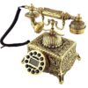 Elegantes altmodisches Messingtelefon im Vintage-Stil