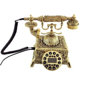 Elegantes altmodisches Messingtelefon im Vintage-Stil