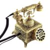 Elegantes altmodisches Messingtelefon im Vintage-Stil