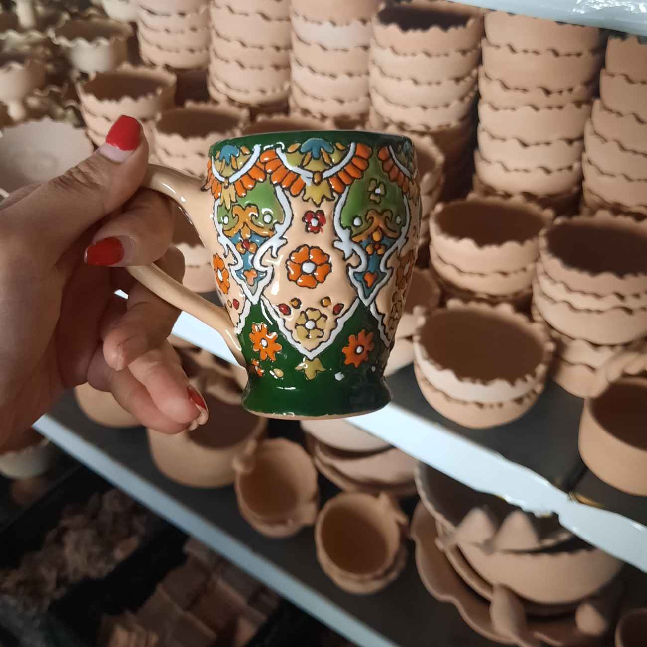 Emaille-beschichtete Keramiktasse – Einzigartige handgefertigte Tasse für Tee oder Kaffee
