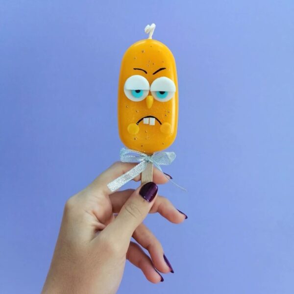 Fancy-Popsicle-Candle-–-SpongeBob-Design