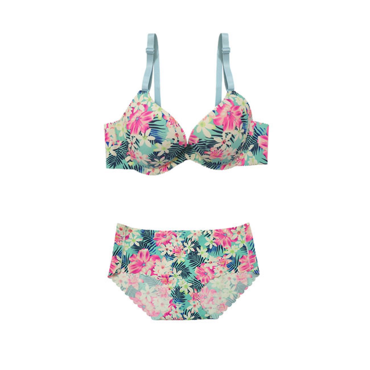 Blumiges Hawaei-BH & String-Set – Für stilvolle Alltags-Looks
