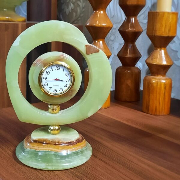 Heart-Shaped-Marble-Stone-Desk-Clock-Unique-Design-1