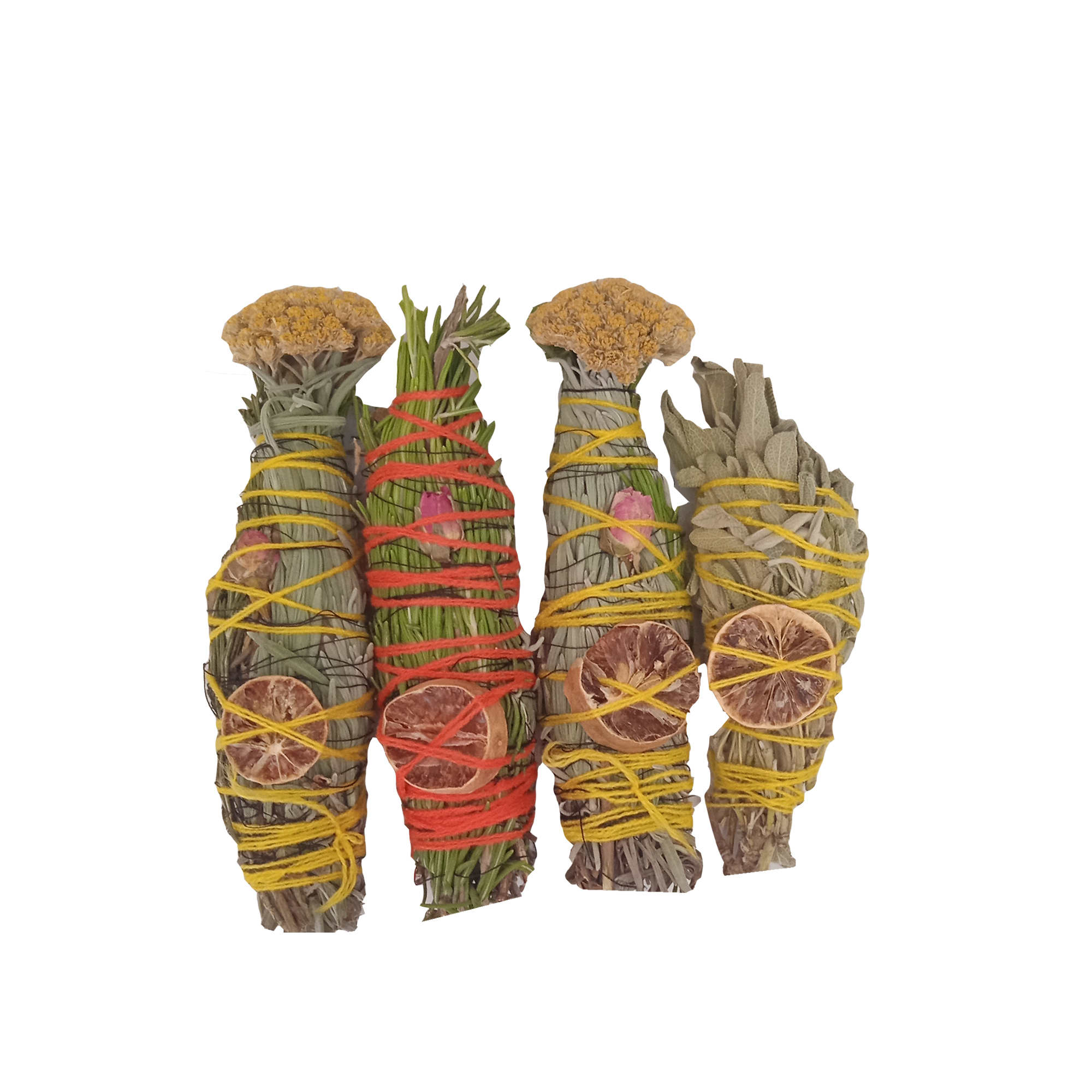 Gemischtes Kräuter-Smudge-Set – Zum Raumklären geeignet (4er-Pack)