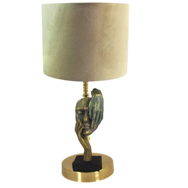 Mystery-Gaze-Table-Lamp-–-Artistic-Face-with-Covered-Eyes