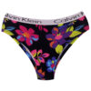 Gepolstertes Koza-Activewear-Set – Schwarzer floraler Sport-BH und Höschen, Modell 9109-1