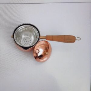 Musterhafter Kupfer-Tee-Infuser mit Holzgriff