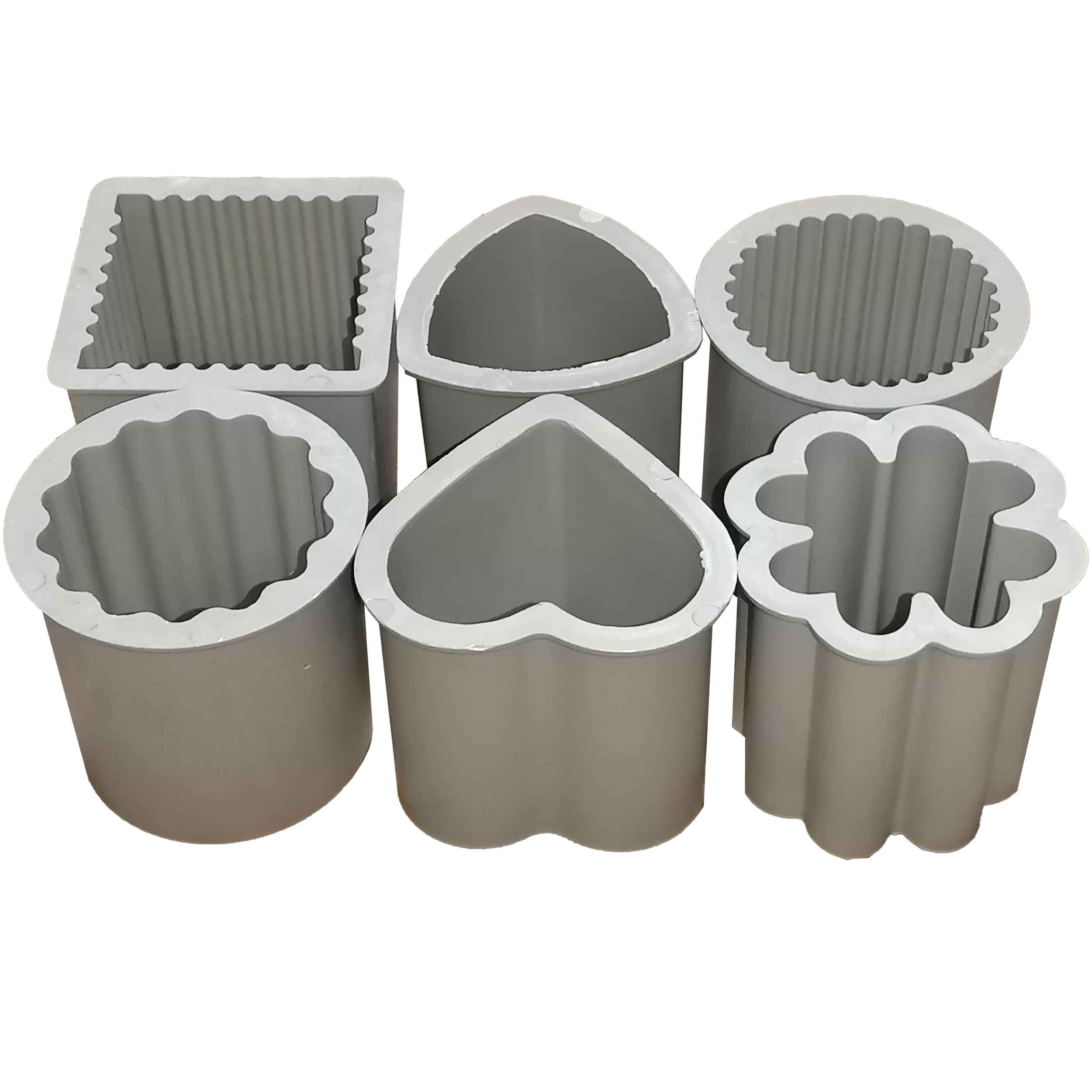 Plastik-Kerzenform-Set – Verschiedene Formen & Größen, geeignet für Anfänger & Profis (6x)