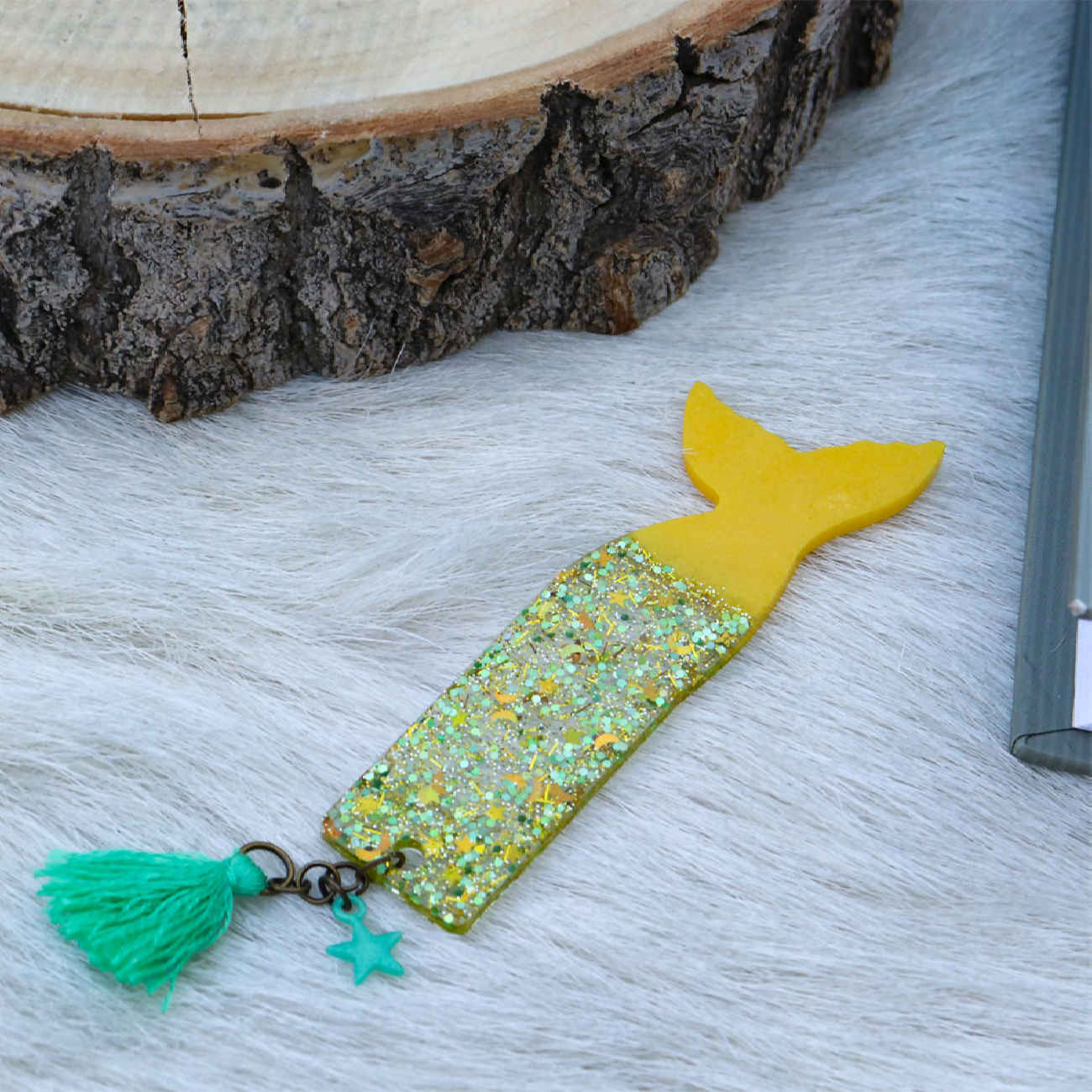 Harz-Lesezeichen mit Fischschwanz-Design – Perfektes Geschenk für Lehrer oder Leser