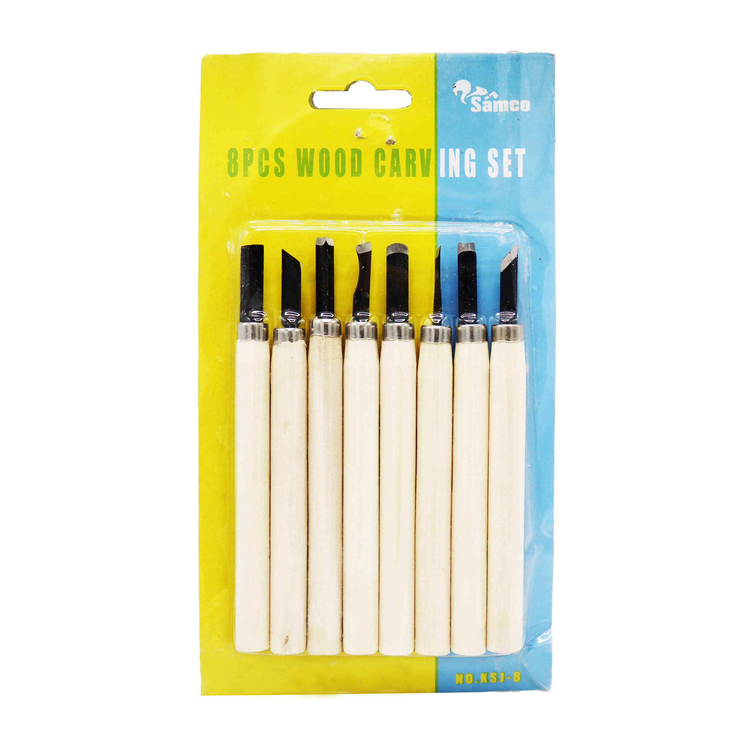 Samco YP-08 Holzschnitzmeißel-Set – 8 Werkzeuge für Schnitz- & Detailarbeiten (8er-Pack)