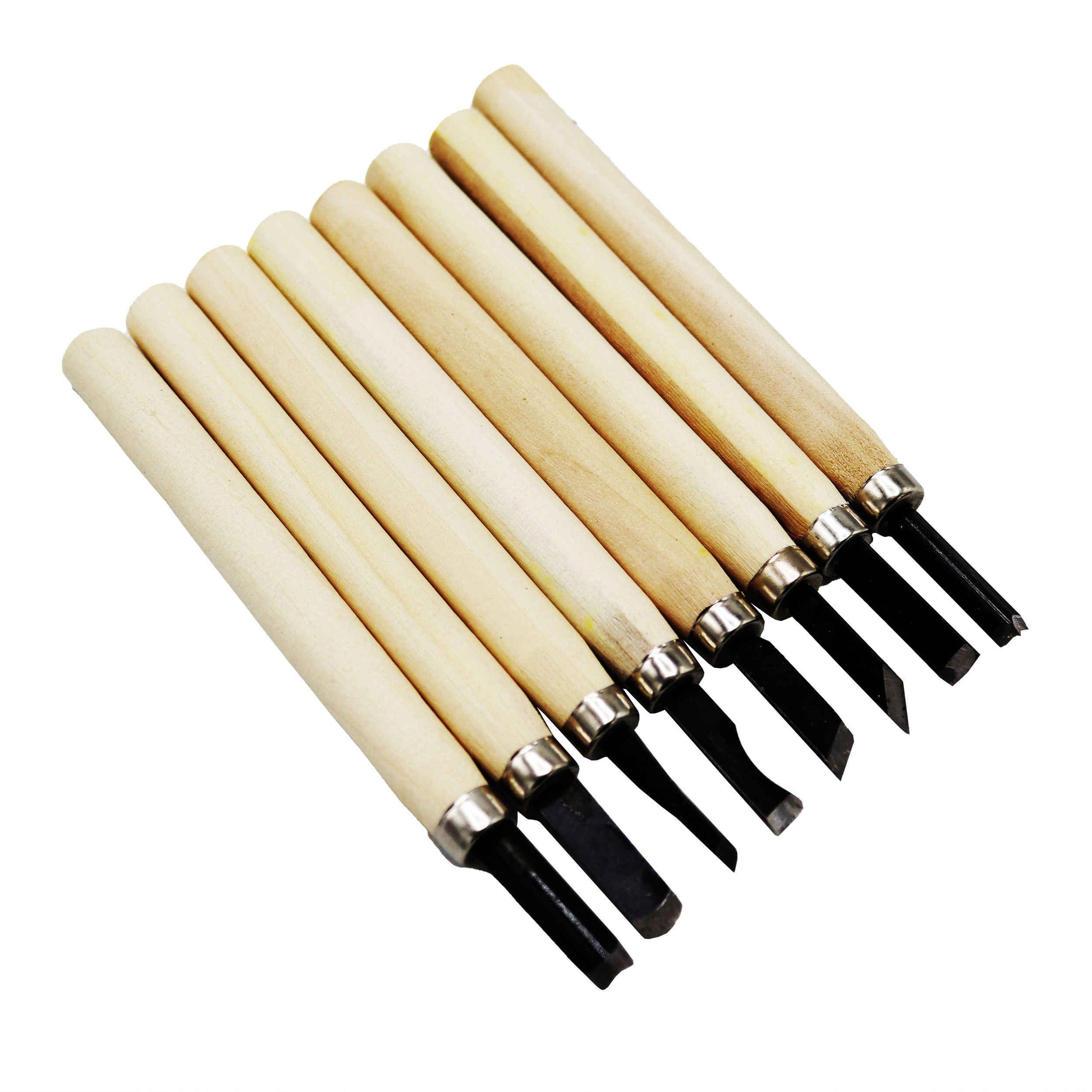 Samco YP-08 Holzschnitzmeißel-Set – 8 Werkzeuge für Schnitz- & Detailarbeiten (8er-Pack)