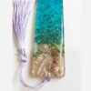 Vom Meer inspiriertes Lesezeichen aus Kunstharz – Einzigartiges Geschenk für Bücherliebhaber mit echtem Sand & Muscheln