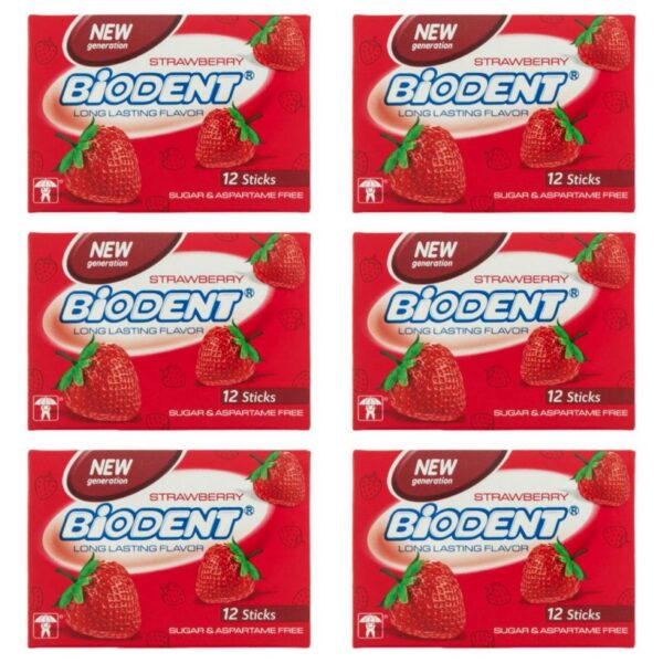 Strawberry-Chewing-Gum-by-Biodent-6-Pcs