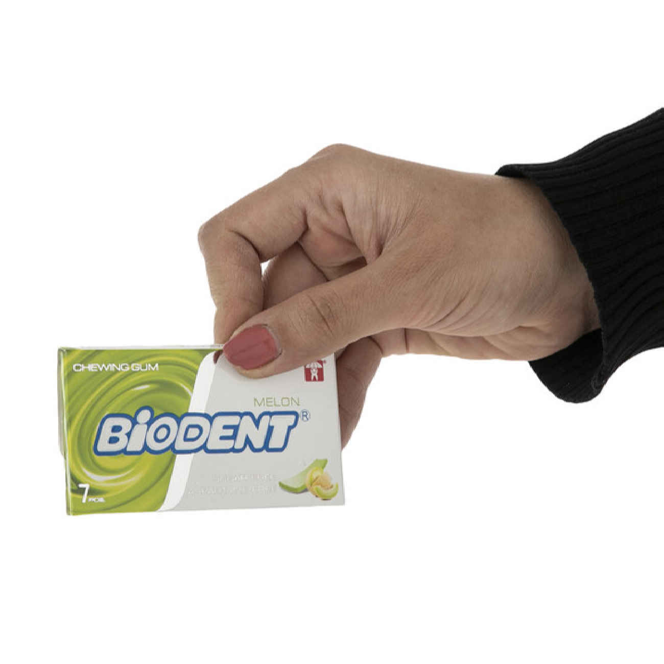 Zuckerfreier Mini-Stick-Kaugummi mit Melonengeschmack von Biodent (6 Stück)