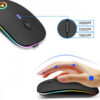 Kabellose Logitech-Gaming-Maus – 4 Tasten, RGB-Beleuchtung, leise Klicks, USB-Dongle, optischer Sensor