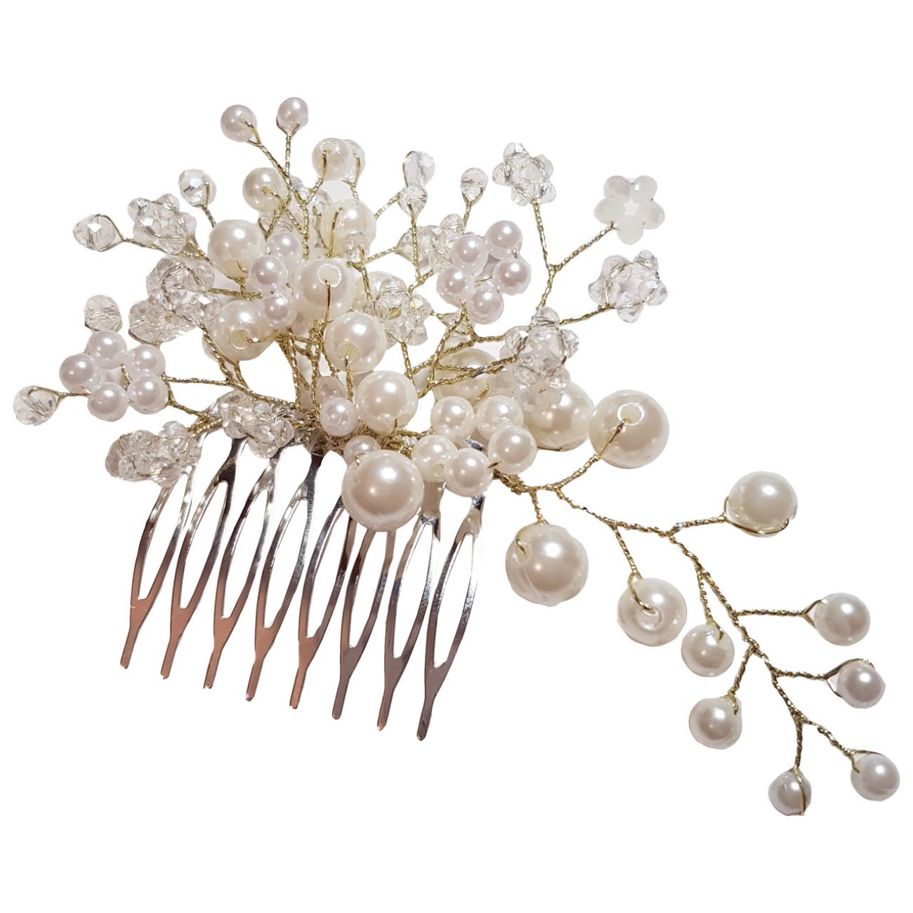 Haarkamm für Damen – Blumen- und Frühlingsdesign, im Set von 2