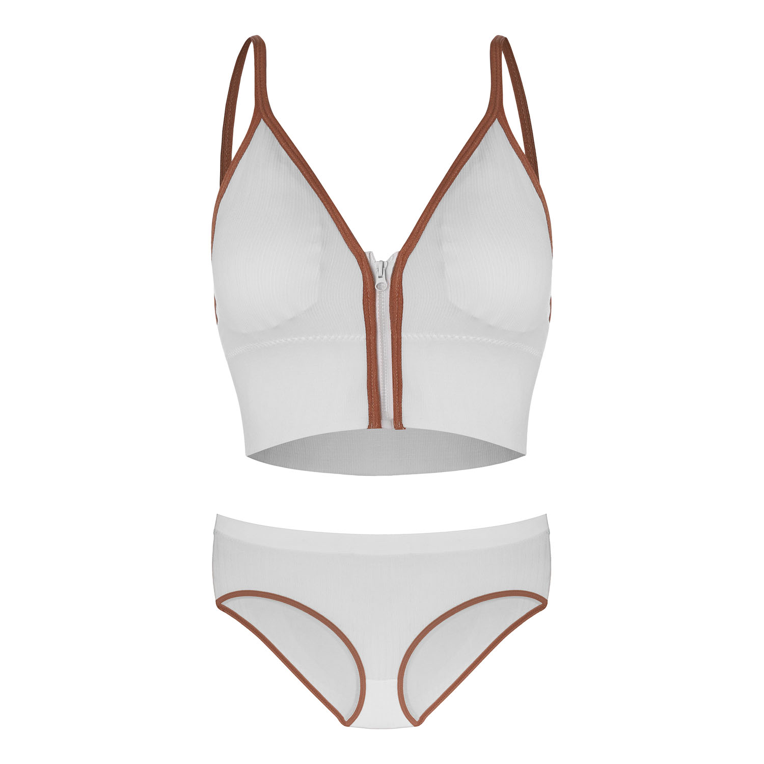 Damen Sport-BH und Höschen-Set – Modell 36048 in Weiß
