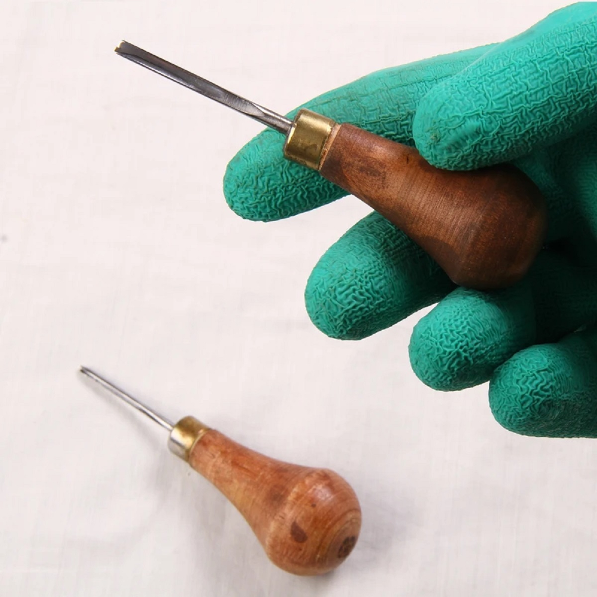 Holzschnitz Palmmeißel – Ergonomischer Griff für Feinarbeiten (Set mit 2 Stück)