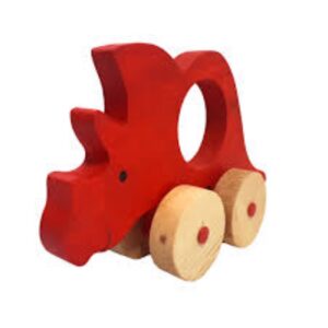 Holz-Dinosaurier-Spielzeug für Kleinkinder – Umweltfreundliche Schiebe- & Spiel-Figur