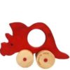 Holz-Dinosaurier-Spielzeug für Kleinkinder – Umweltfreundliche Schiebe- & Spiel-Figur