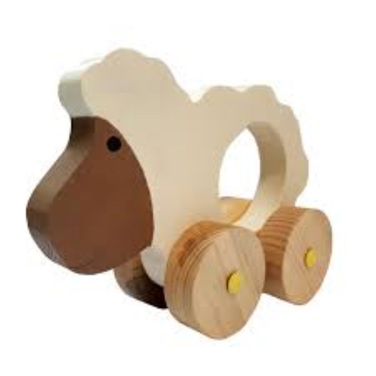 Holz-Schaf Schiebespielzeug – Handgemachtes rollendes Tier-Spielzeug für Kleinkinder