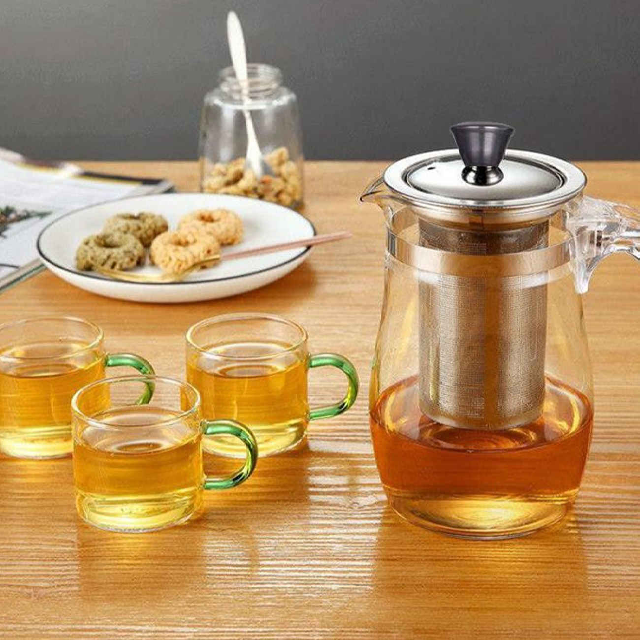 Yujishang Tee-Infuser-Kanne, Fassungsvermögen 900 ml