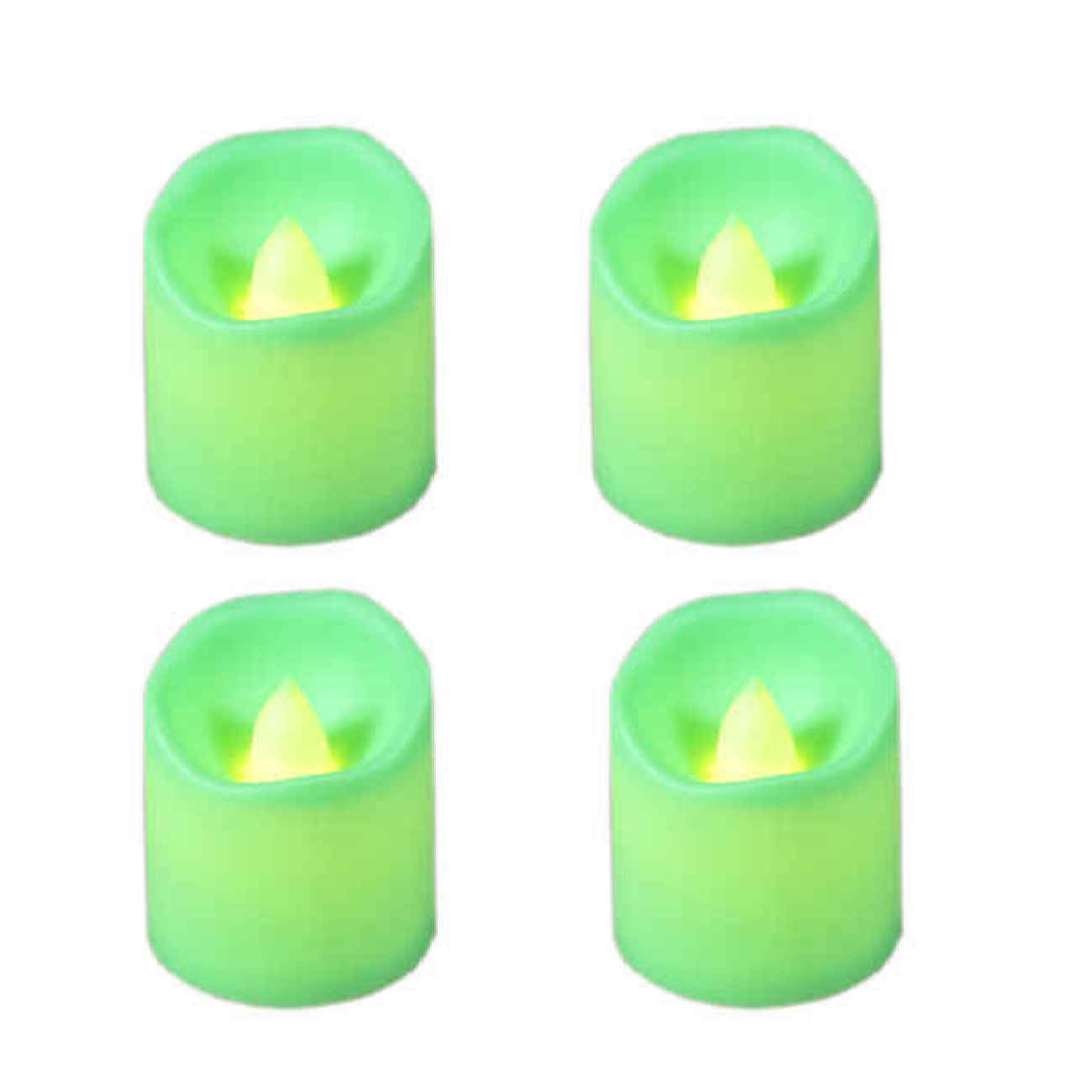 Batteriebetriebene, flammenlose LED-Kerze – Warmes Licht mit Schalter | Perfekt für Zuhause und Veranstaltungen (4er Set)