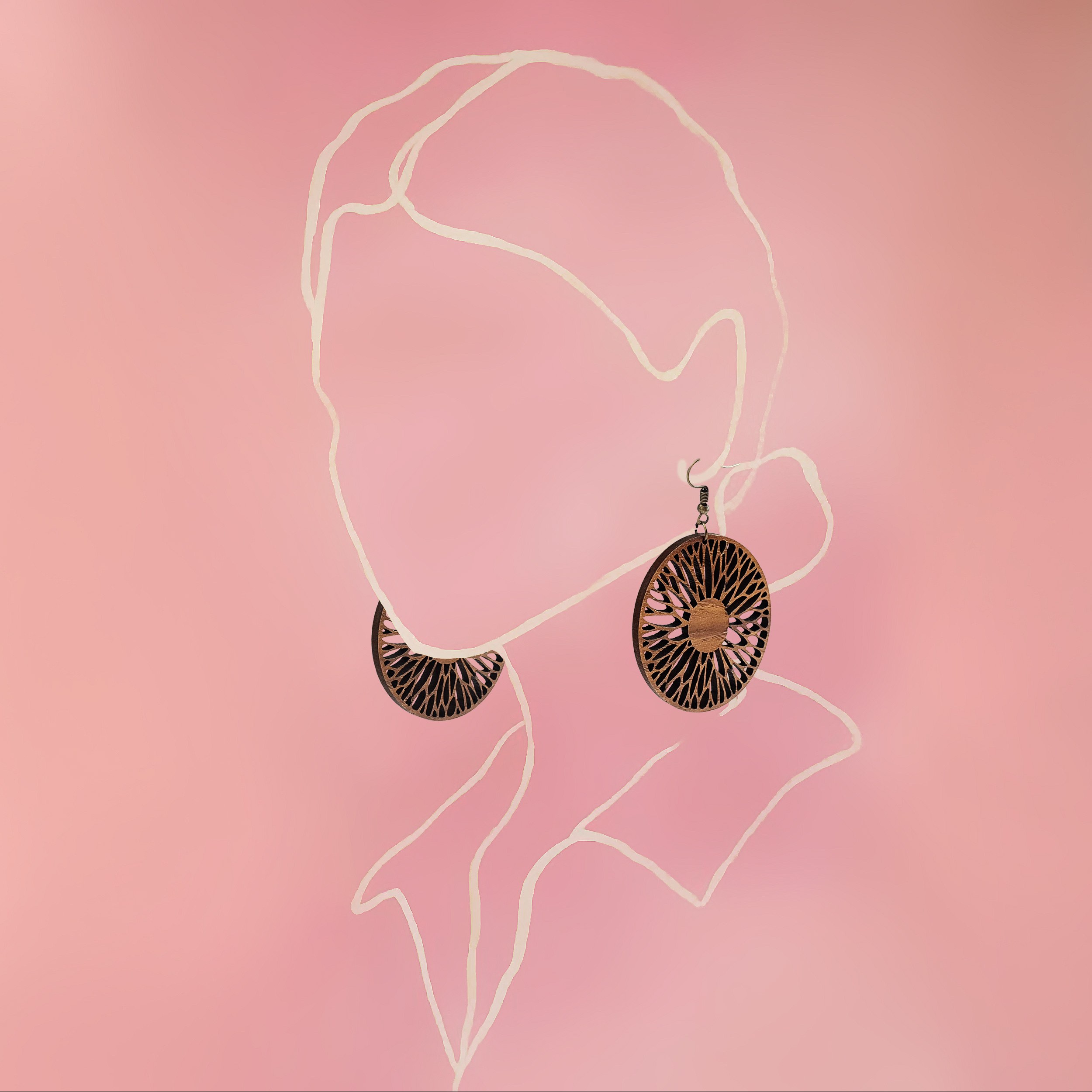 Boho-Holzohrring – Leichter handgefertigter Schmuck für Naturliebhaber