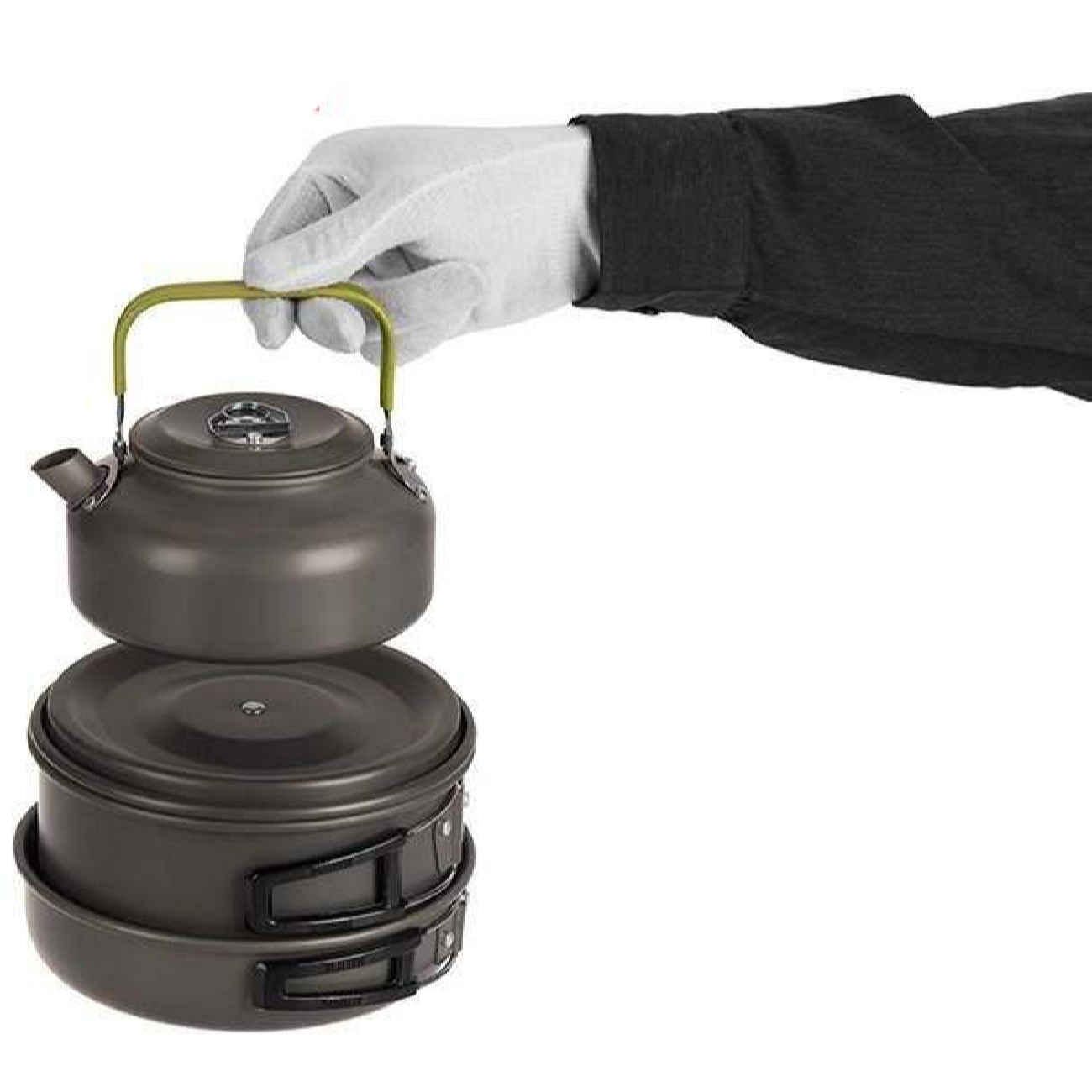 Camping-Kochgeschirr-Set – Leicht, antihaftbeschichtet und kompakt für das Kochen unter freiem Himmel