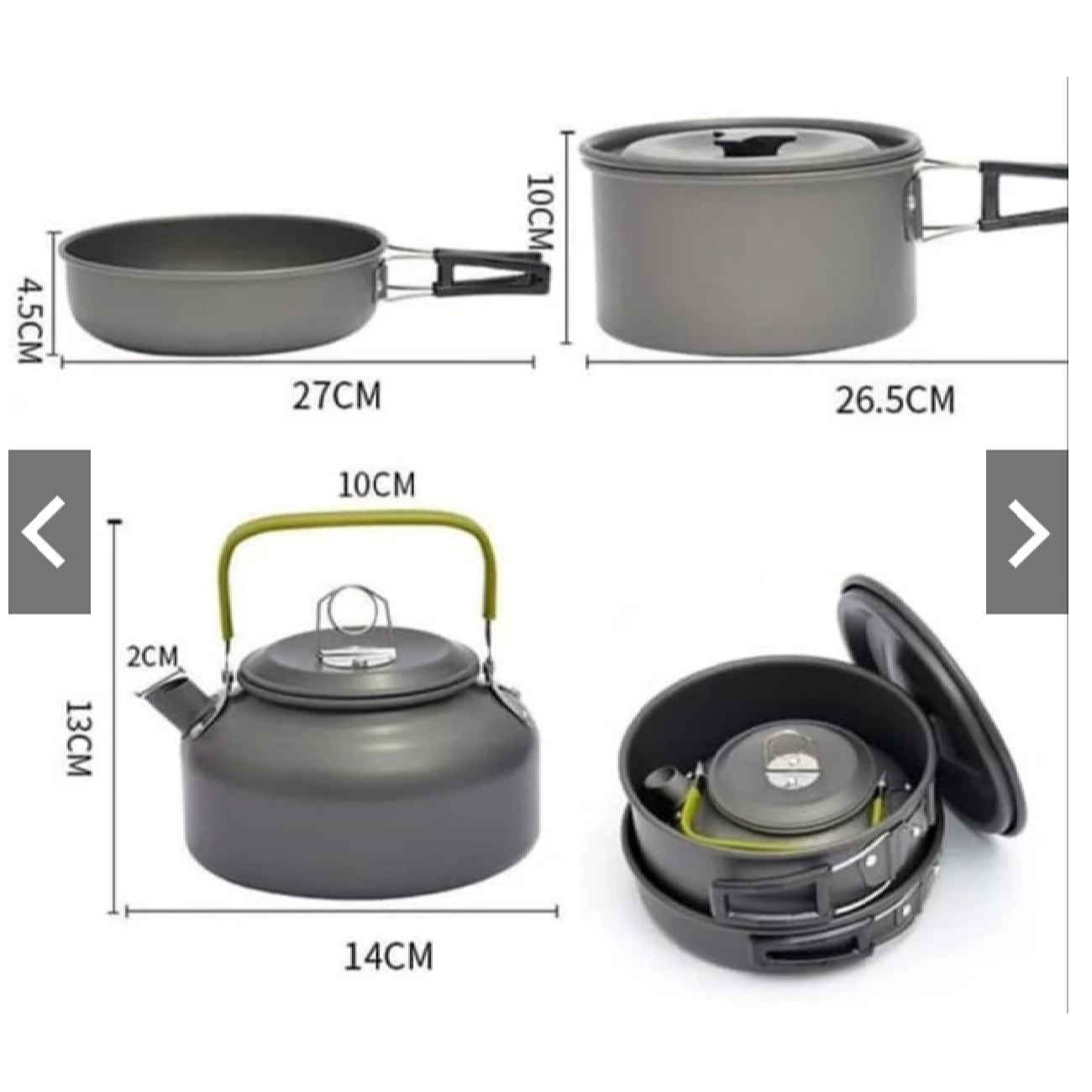 Camping-Kochgeschirr-Set – Leicht, antihaftbeschichtet und kompakt für das Kochen unter freiem Himmel