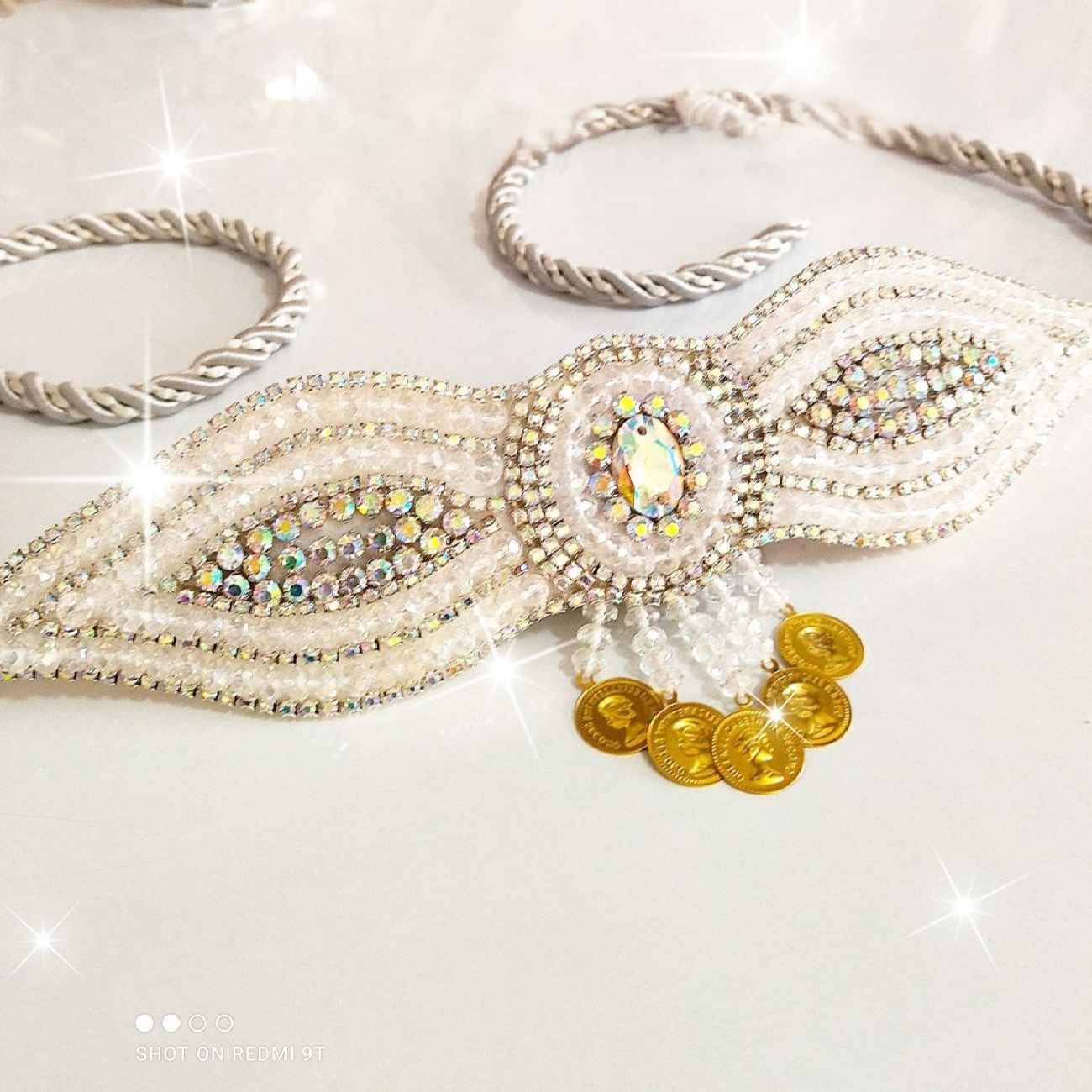 Kristallperlen-Kurdischer Schmuckgürtel – Elegant, handgefertigt und einzigartig für die Hochzeit
