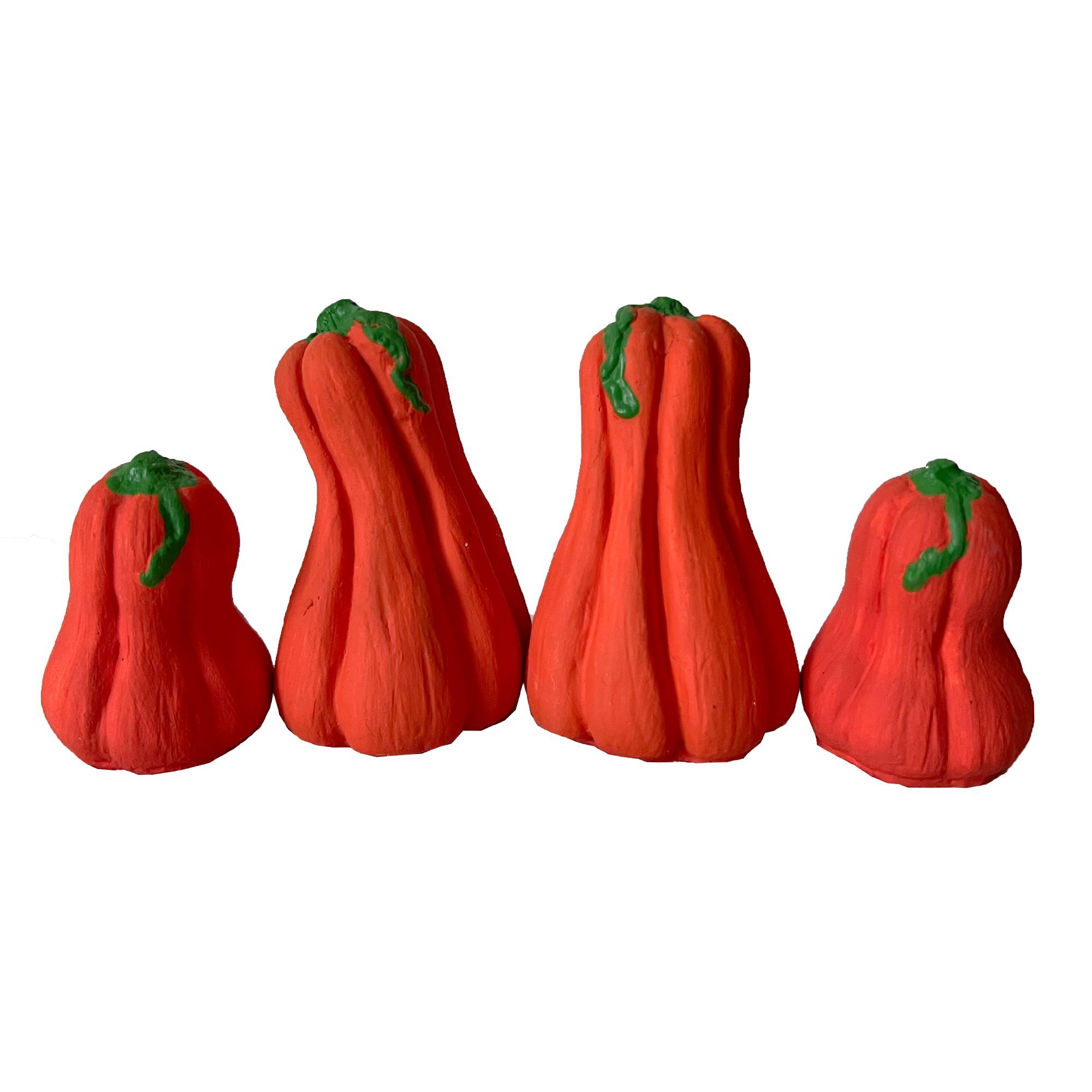Vierteiliges künstliches Kürbis-Set – Modell 786, passend für Herbst und Allerheiligen