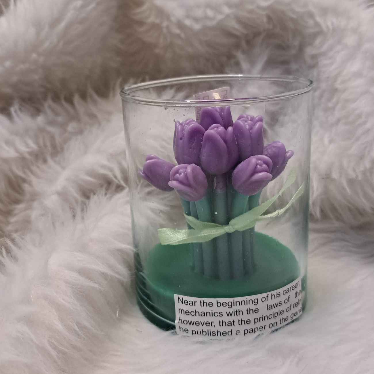 Handgefertigte Lavendel-Glaskerze – Beruhigender Blütenduft für eine gemütliche Wohnatmosphäre