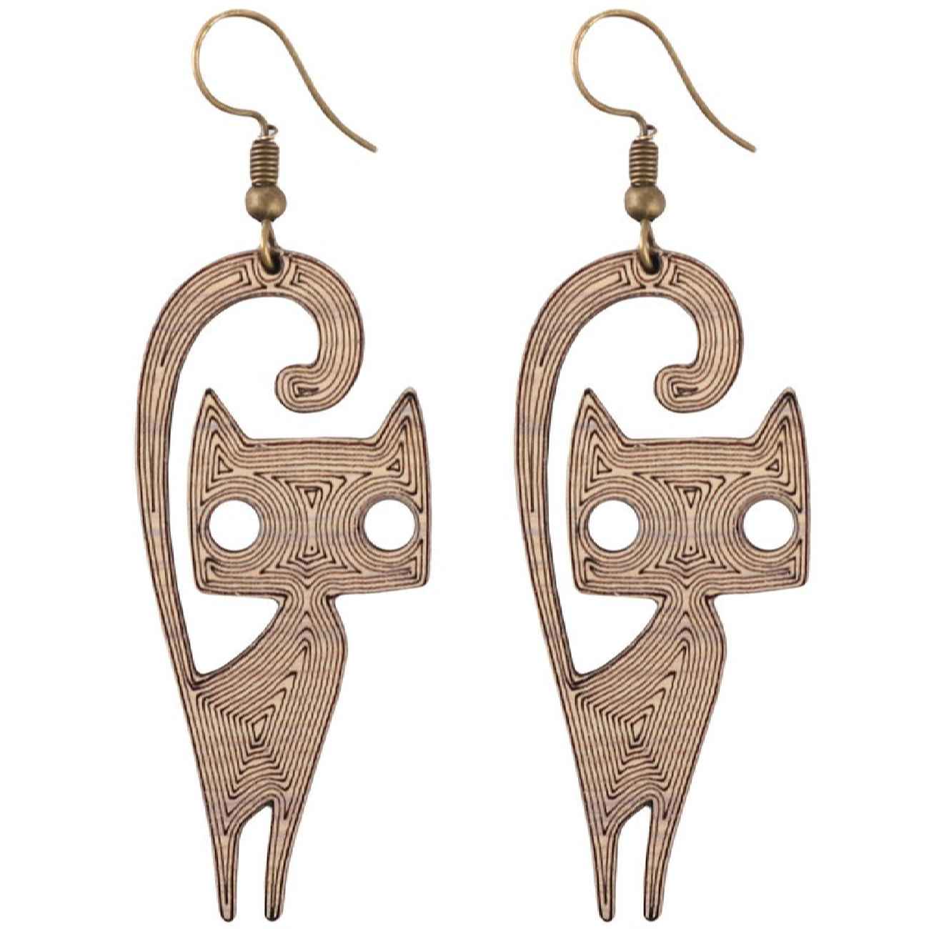 Handgefertigte Holzohrringe für Damen – Leichter Boho-Schmuck, perfektes Geschenk für sie
