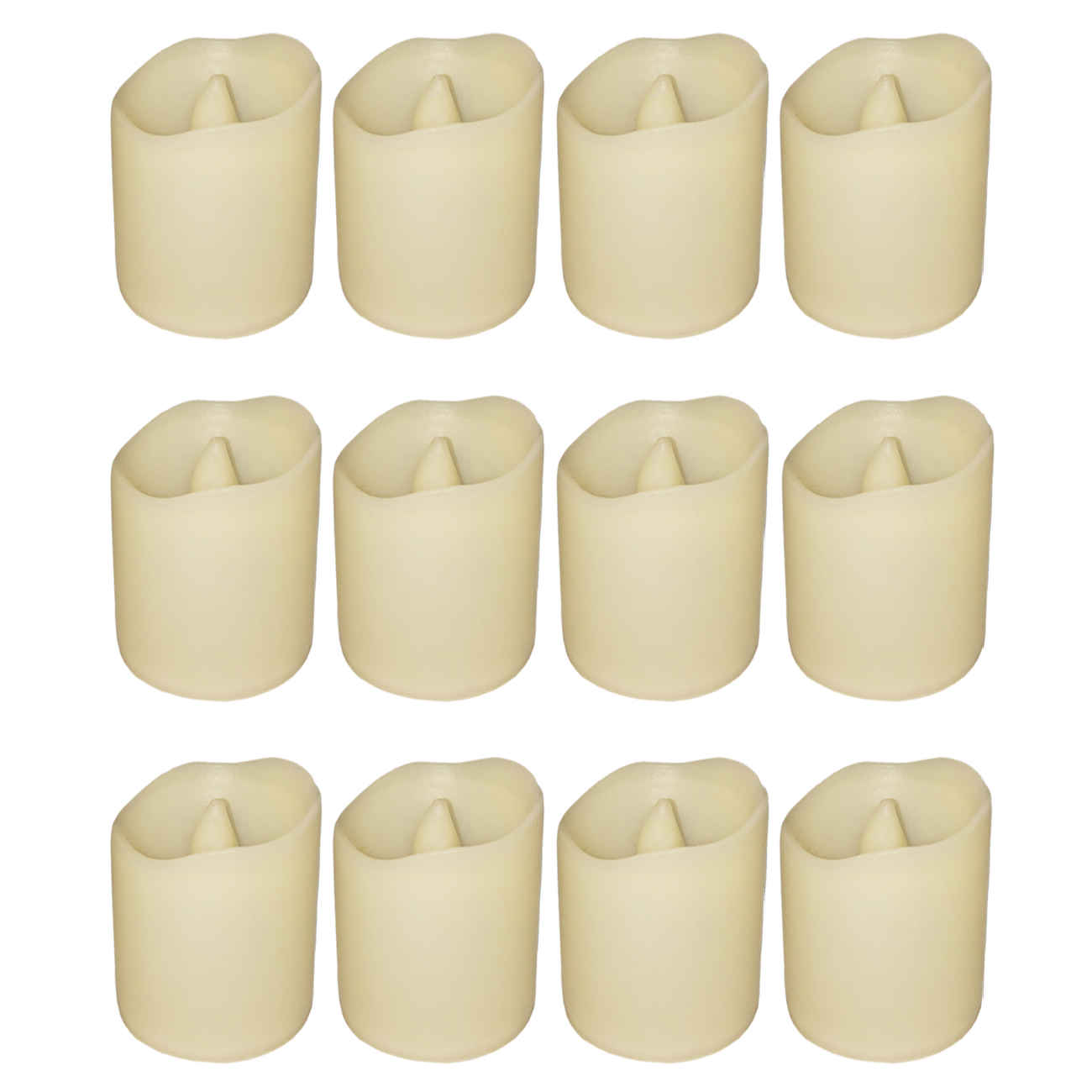 LED-Kerze ohne Flamme – Batteriebetrieben, flammenlos und ohne Unordnung – Elegante Ambientebeleuchtung (12er Set)