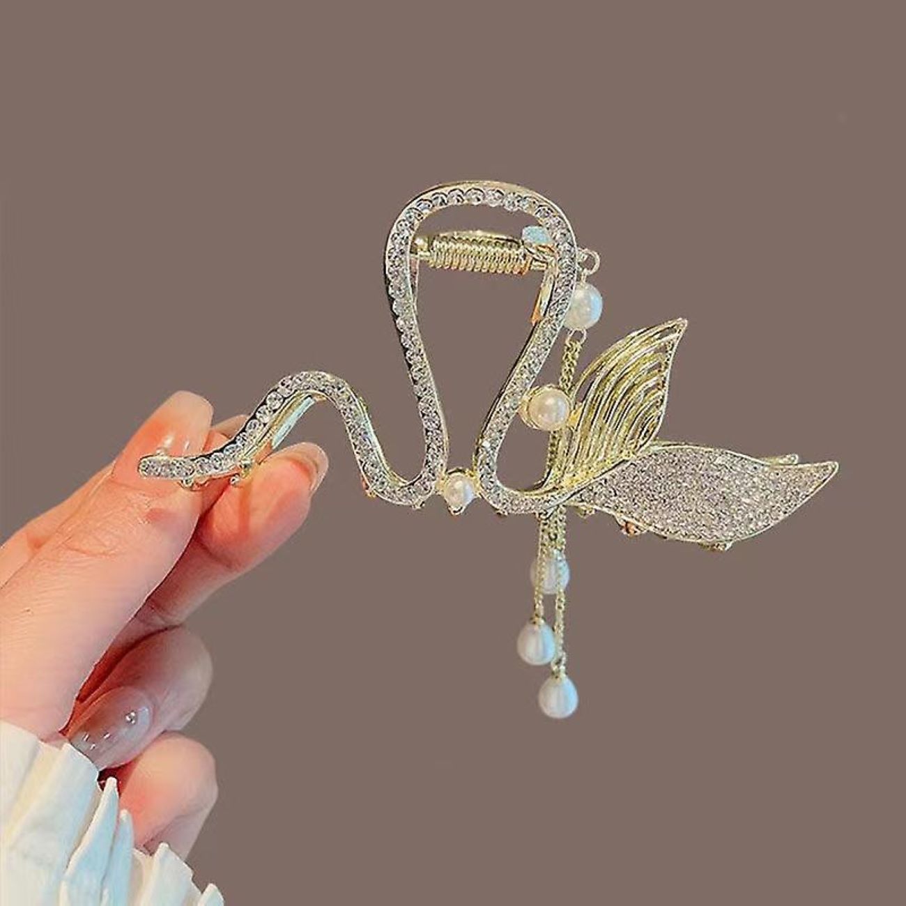 Strass-Haarklammer – Meerjungfrauen-Design