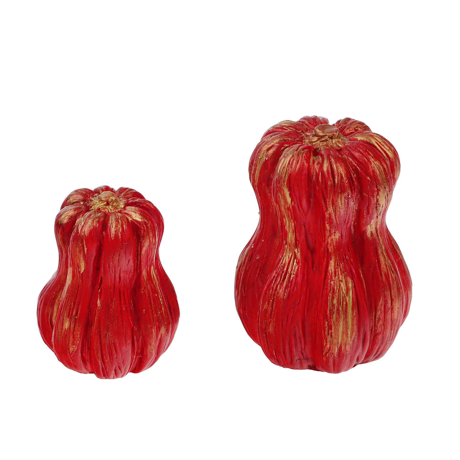 2er-Set Kürbisschmuck aus Beton – Robuste herbstliche Wohnakzente