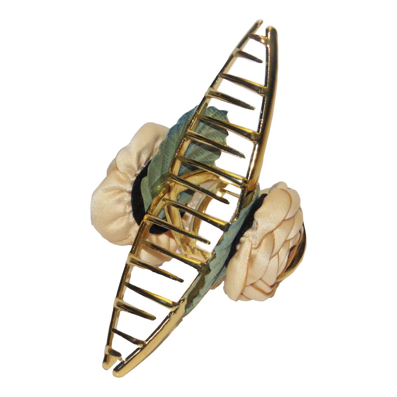 Thumbnail 4: Trendige & Sichere Haarklammern mit Stoff-Rosen-Design