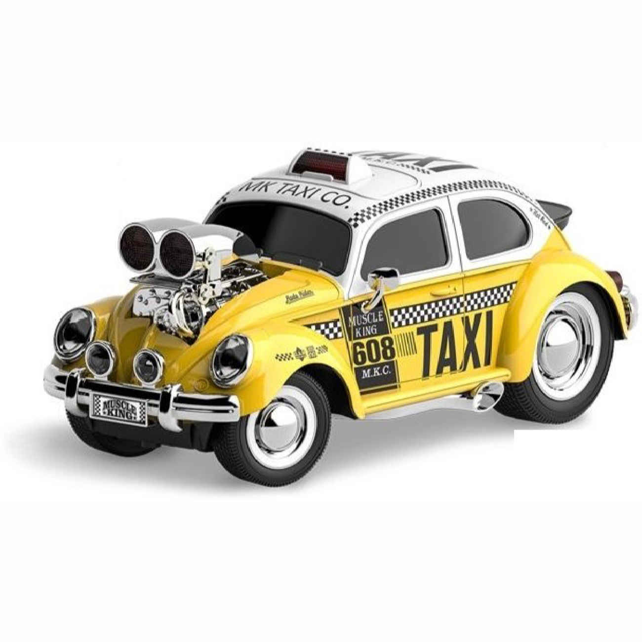 Volkswagen Taxi-Modell – Ferngesteuertes und musikalisches Spielzeugauto in Gelb