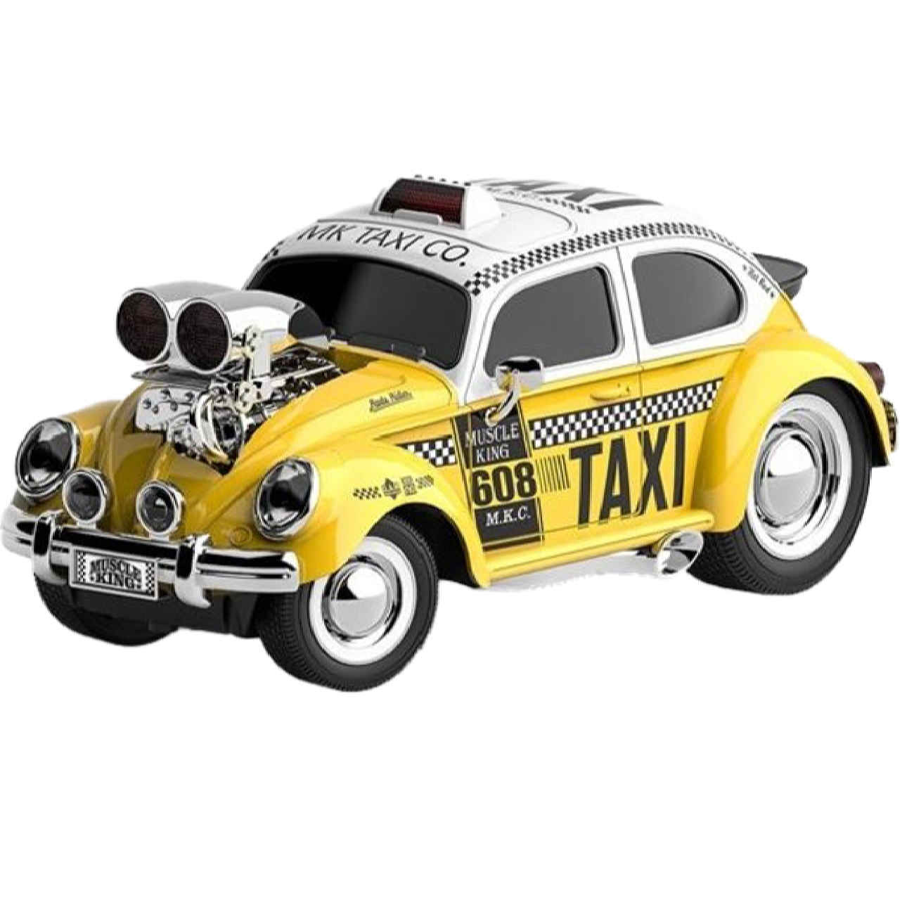 Volkswagen Taxi-Modell – Ferngesteuertes und musikalisches Spielzeugauto in Gelb