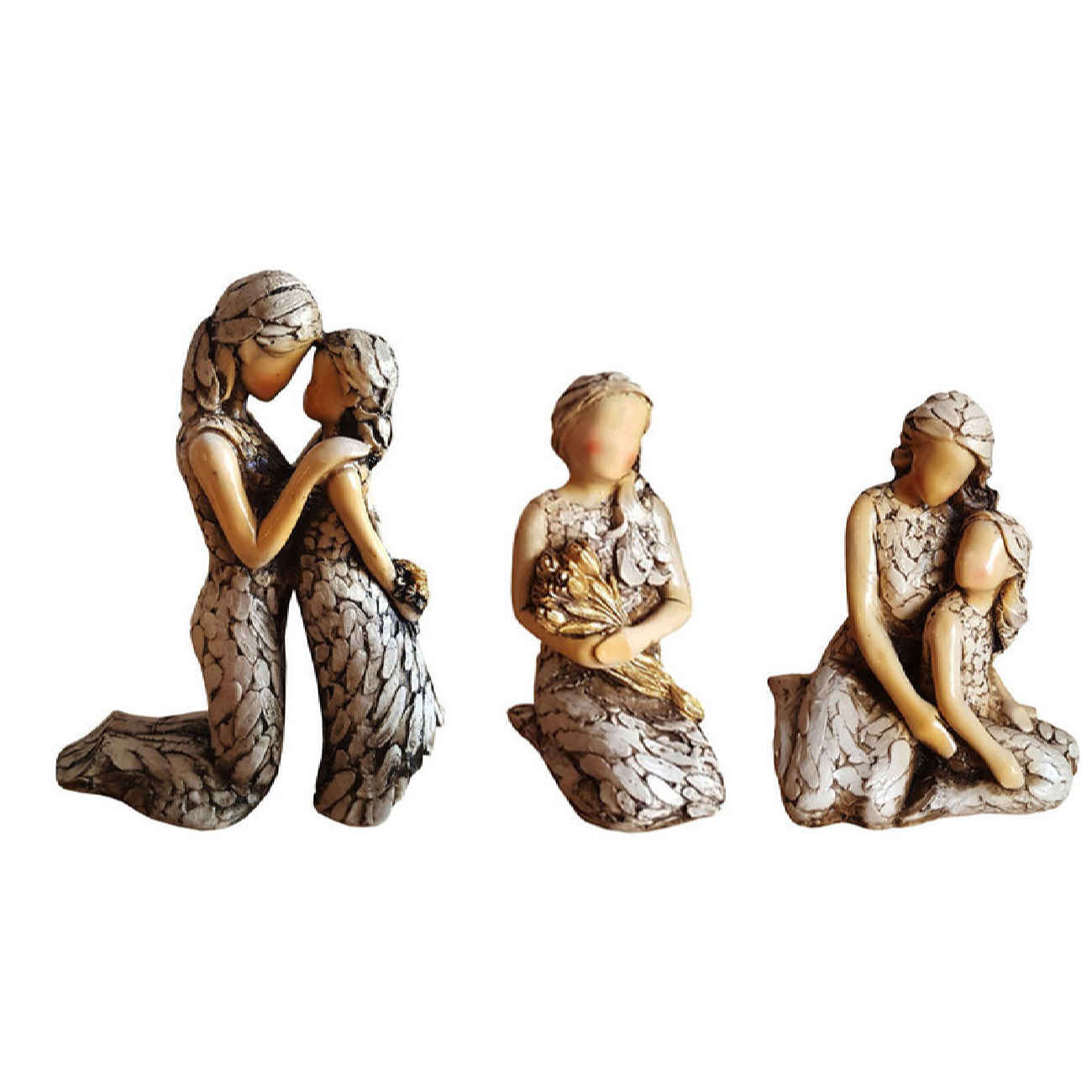Willow-Tree-Figur – Dreiteiliges Mutter-Tochter-Ensemble für stilvolle Raumgestaltung