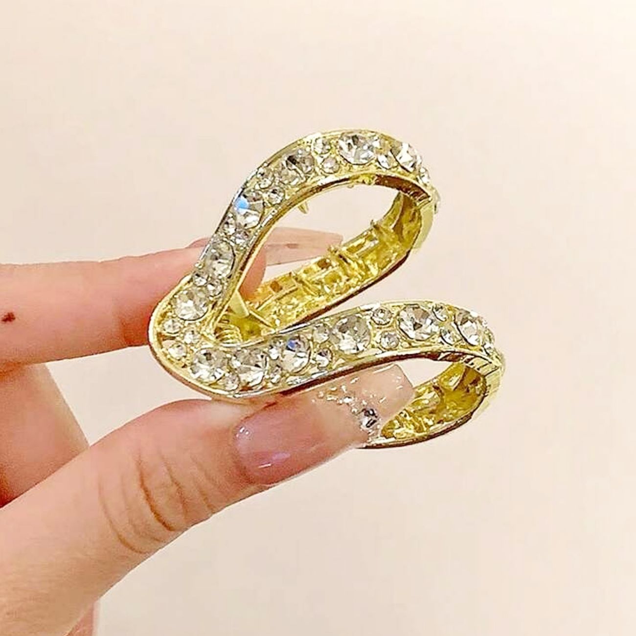 Haarklammer für Damen – Doppelt-Ring Modell für Pferdeschwanz