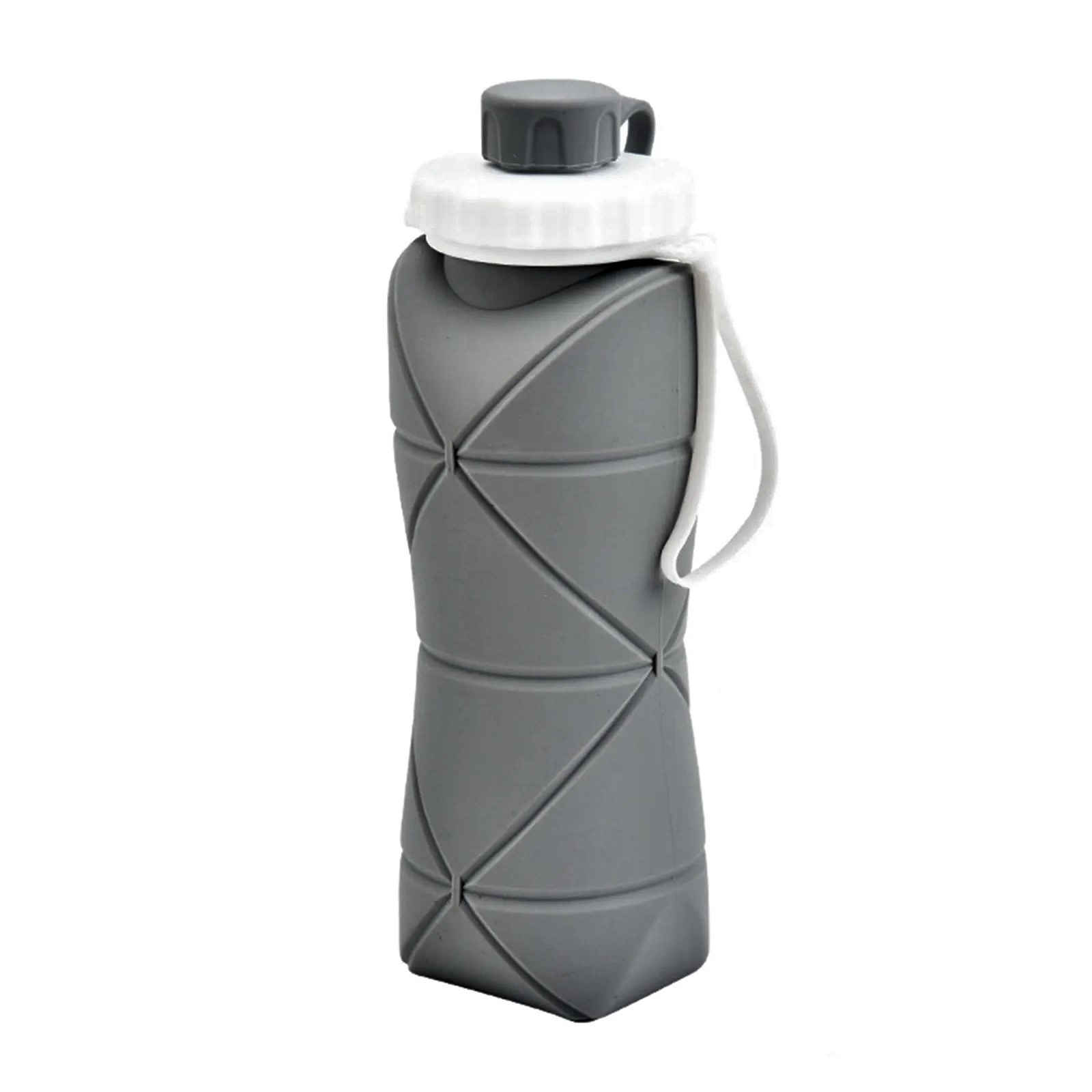 0,6 L Zusammenklappbare Silikon-Wasserflasche – Tragbar & platzsparend