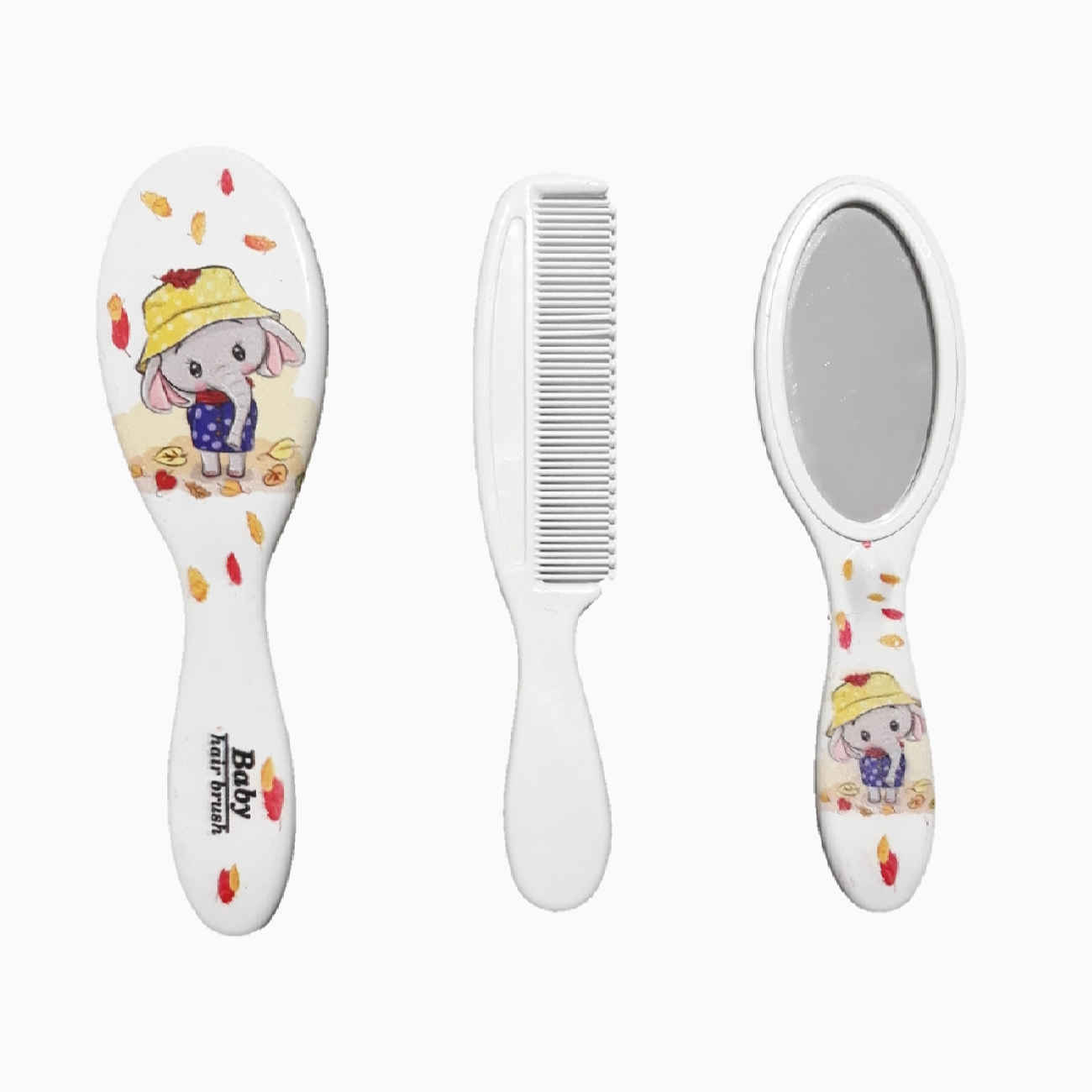 Baby-Bürsten & Kamm Set – Weiche Borsten für Neugeborene und Kleinkinder, 3-teilig
