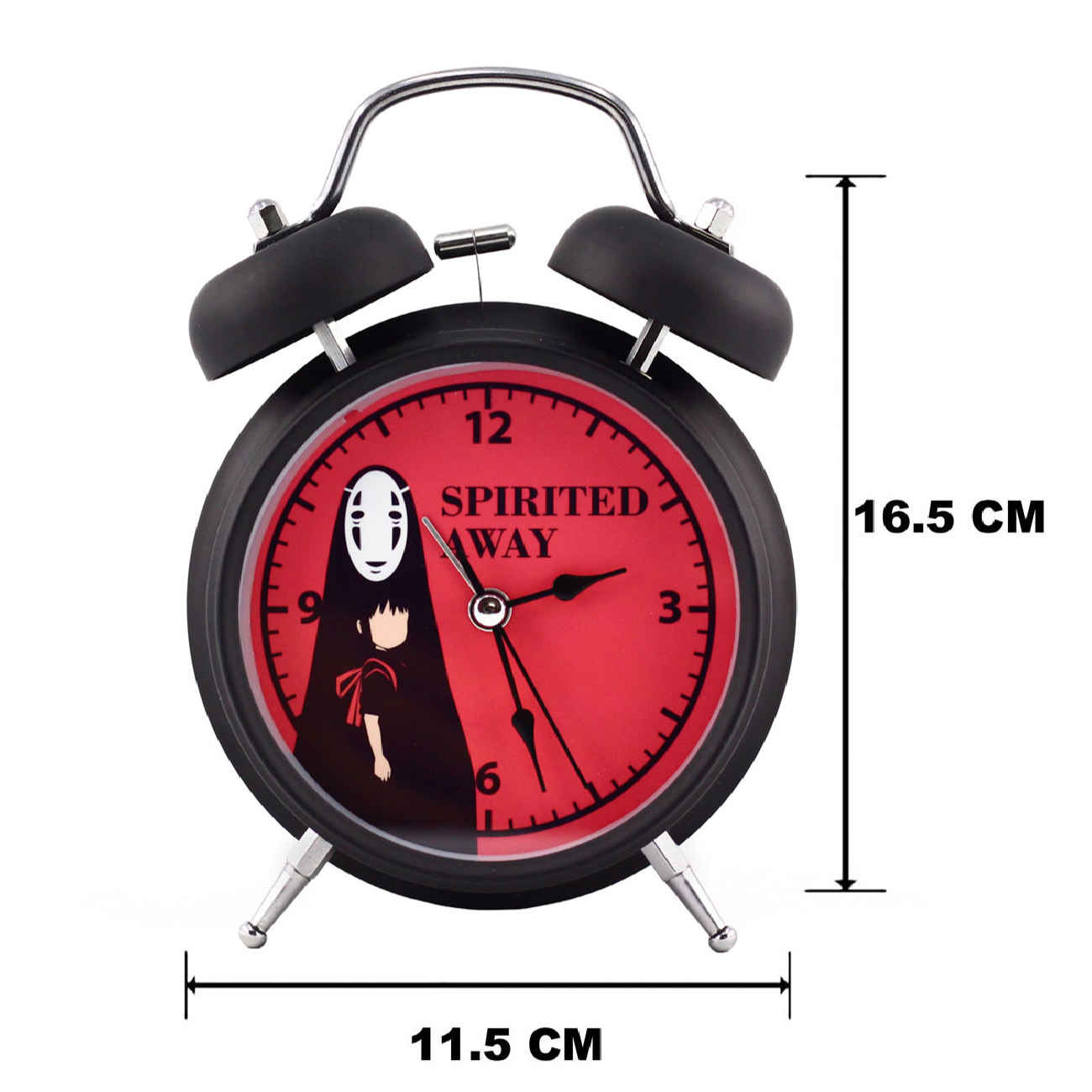 Schwarz & mutig Spirited Away – Doppelglocken-Wecker für echte Anime-Fans