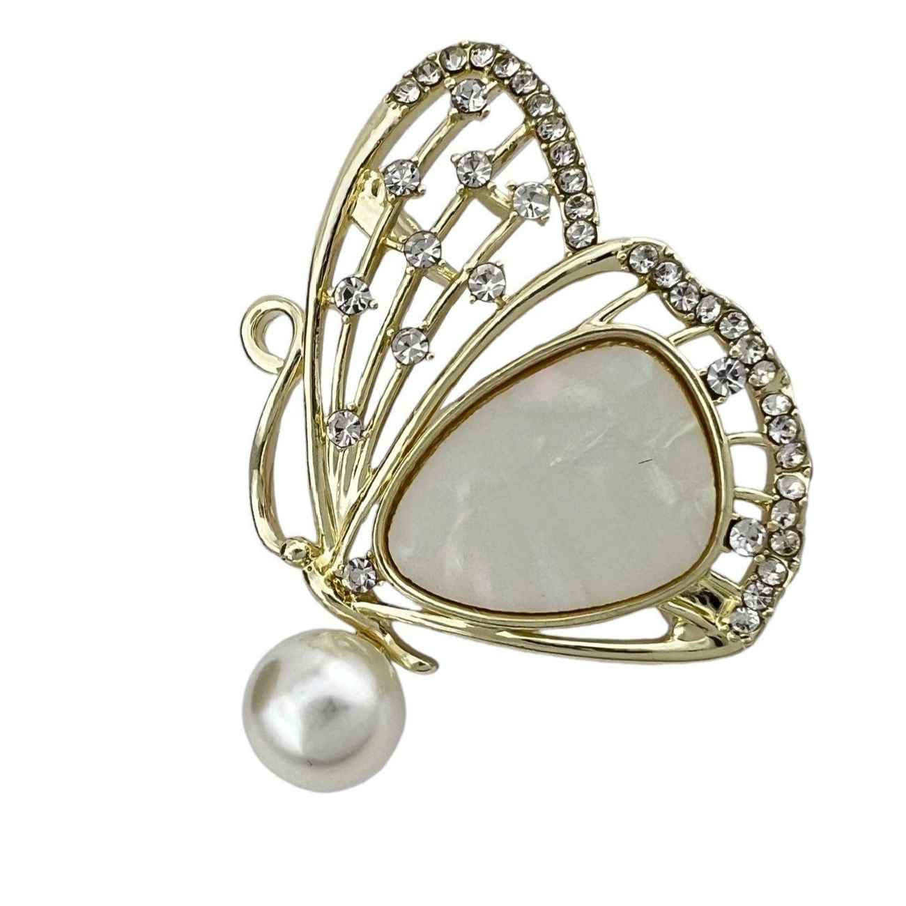 Goldene Brosche in Schmetterlingsform – Ein funkelndes Symbol der Verwandlung