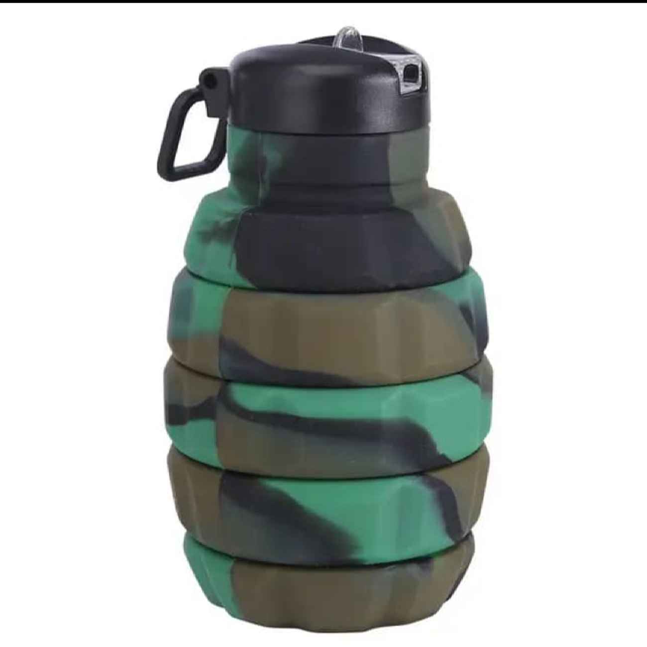 Zusammenklappbare Silikon-Wasserflasche – Granaten-Design, 500 ml, zwei Farben