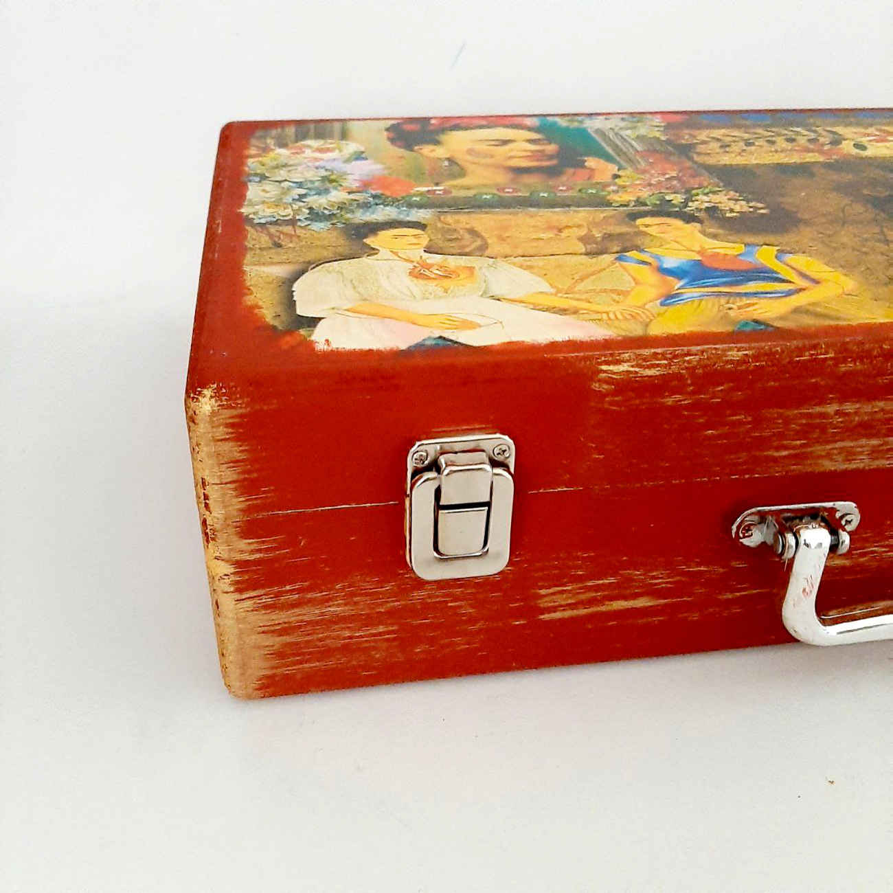 Kreative Frida-Holzstiftebox – Ideal für Kunstliebhaber & Studenten