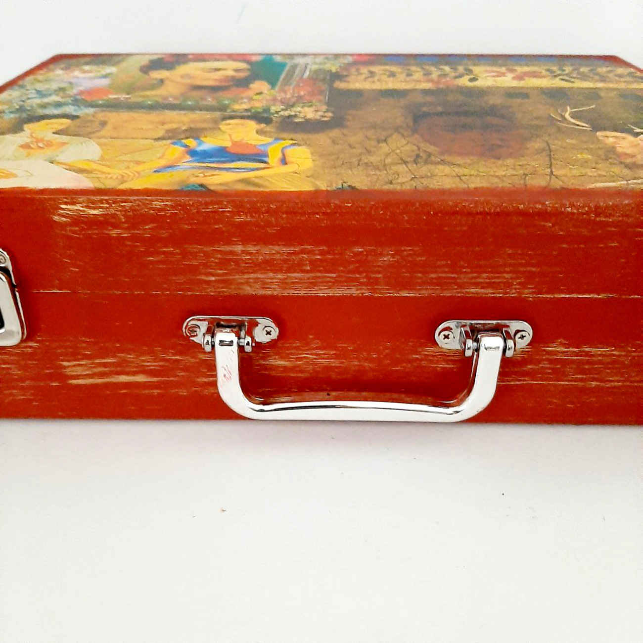 Kreative Frida-Holzstiftebox – Ideal für Kunstliebhaber & Studenten