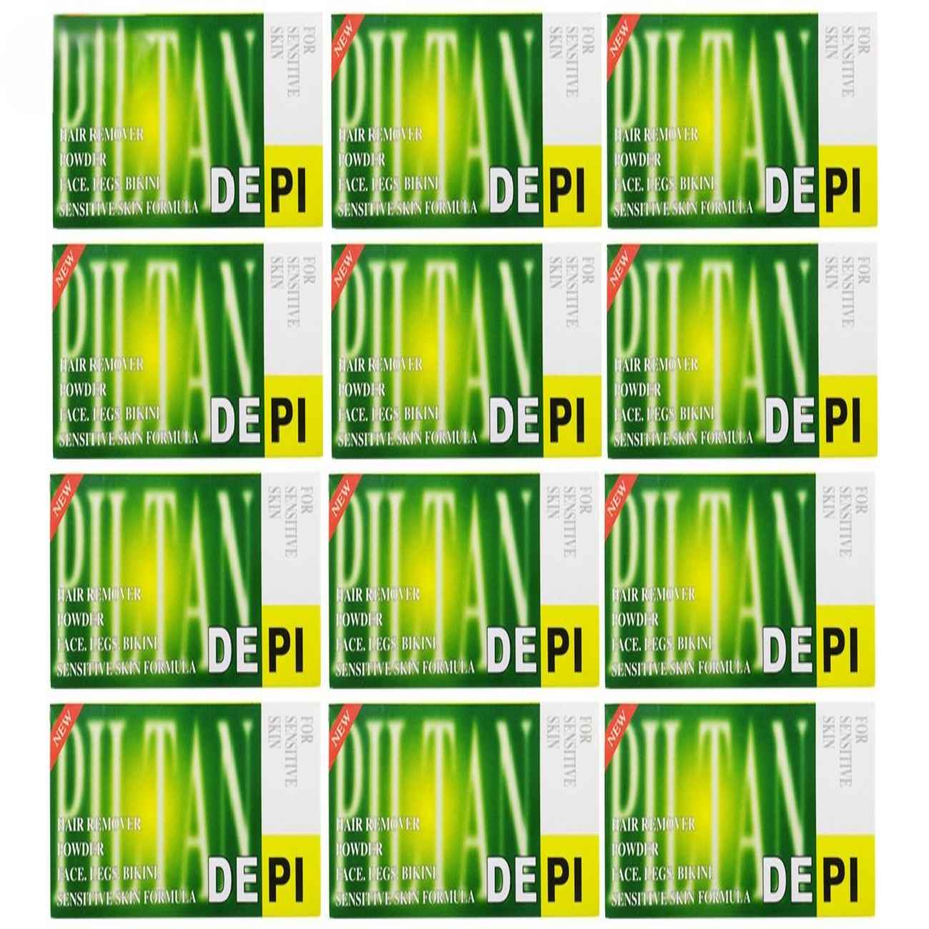 Enthaarungspulver „Depi“ Apartment-Modell mit Zitronenduft – 50 g, 12er-Pack